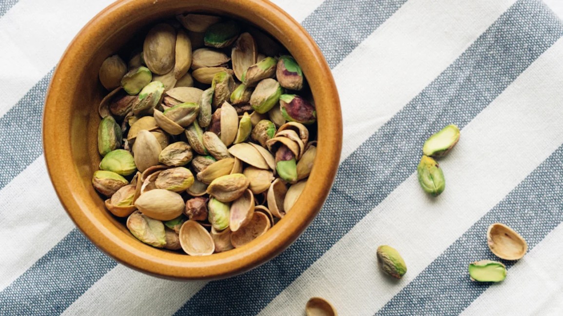 pistachios in a bowl